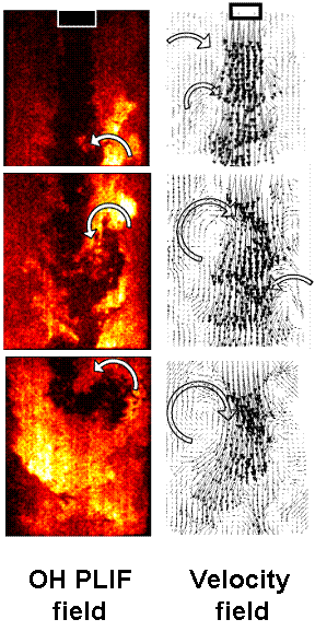 OH PIV Images in SPRF combustor